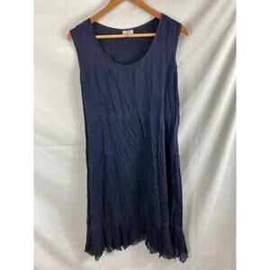 Jiva Clothing Australia 100% silk Dark Blue Dress 1 (8/10)